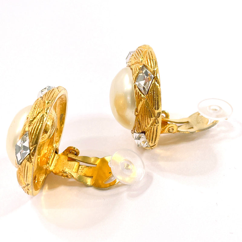 CHANEL Earring metal/Fake pearl gold Women Used