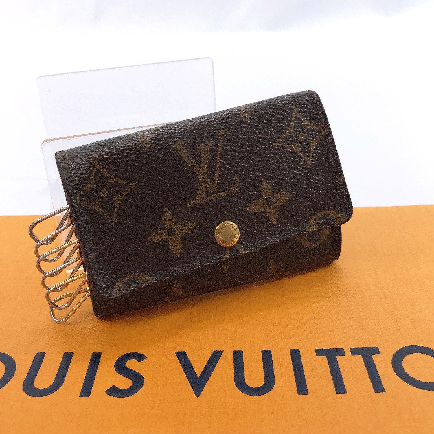 Louis Vuitton 6 Key Holder Tan Leather Wristlet