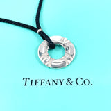 TIFFANY&Co. Necklace Atlas circle Silver925/Silk cord Silver Silver Women Second hand