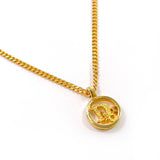 Christian Dior Necklace logo vintage metal gold Women Second hand