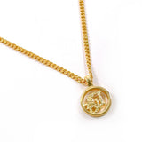 Christian Dior Necklace logo vintage metal gold Women Second hand