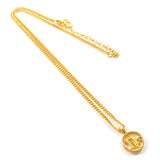 Christian Dior Necklace logo vintage metal gold Women Second hand