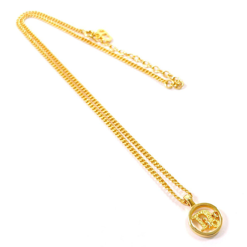 Christian Dior Necklace logo vintage metal gold Women Second hand