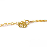 Christian Dior Necklace logo vintage metal gold Women Second hand