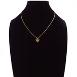 Christian Dior Necklace Heart logo vintage metal/Rhinestone gold Women Second hand