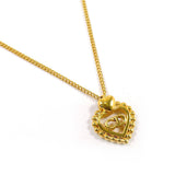 Christian Dior Necklace Heart logo vintage metal gold Women Second hand