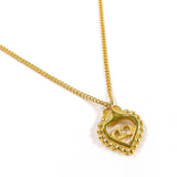 Christian Dior Necklace Heart logo vintage metal gold Women Second hand