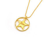 Christian Dior Necklace Circle Star logo metal gold gold Women Second hand