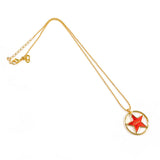 Christian Dior Necklace Circle Star logo metal gold gold Women Second hand