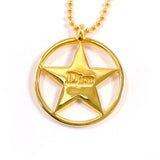Christian Dior Necklace Circle Star logo metal gold gold Women Second hand