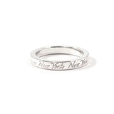 TIFFANY&Co. Ring Notes Narrow New York Silver925 #US 4 3/4 Silver Women Second hand