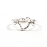 TIFFANY&Co. Ring Open heart Elsa Peretti Silver925 #US 6 Silver Women Second hand