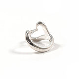 TIFFANY&Co. Ring Open heart Elsa Peretti Silver925 #US 5 1/2 Silver Women Second hand