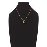 Christian Dior Necklace CD logo vintage metal/Rhinestone gold Women Second hand