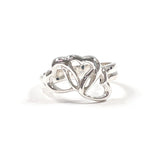 TIFFANY&Co. Ring Triple heart Silver925 #US 5 1/2 Silver Women Second hand
