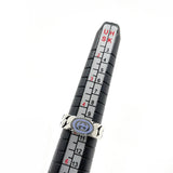 GUCCI Ring Interlocking G Silver925/enamel #US 4 3/4 Silver Silver Women Second hand