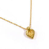 Christian Dior Necklace Heart logo vintage Gold Plated/Rhinestone gold Women Second hand