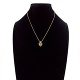 Christian Dior Necklace Heart logo vintage Gold Plated/Rhinestone gold Women Second hand