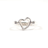 TIFFANY&Co. Ring Open heart Elsa Peretti Silver925 #US 5 1/2 Silver Women Second hand