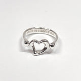 TIFFANY&Co. Ring Open heart Elsa Peretti Silver925 #9(JP Size) Silver Women Used