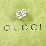 GUCCI Ring Double G logo Silver925 #US 5 3/4 Silver unisex Second hand