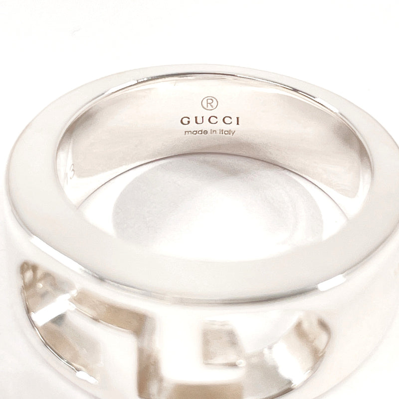 GUCCI Ring Double G logo Silver925 #US 5 3/4 Silver unisex Second