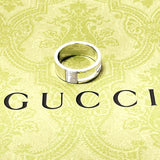 GUCCI Ring Branded Cutout G Silver925 #19(JP Size) Silver unisex Used