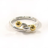 TIFFANY&Co. Ring Love knot Silver925/K18 Gold #10(JP Size) Silver Silver Women Used