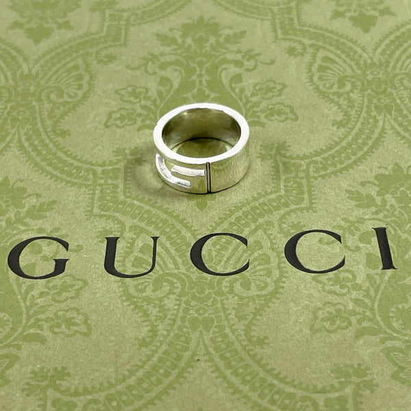 GUCCI Ring Branded Cutout G Silver925 #8.5(JP Size) Silver Women Used