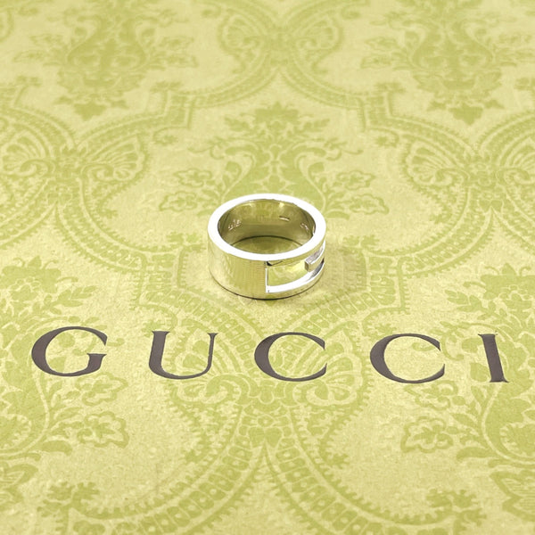 GUCCI Ring Branded Cutout G Silver925 #9.5(JP Size) Silver Women Used