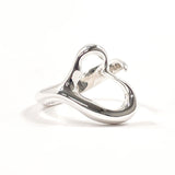 TIFFANY&Co. Ring Open heart Elsa Peretti Silver925 #US 4 3/4 Silver Women Second hand