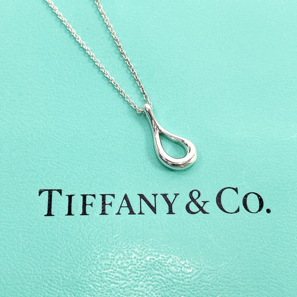 TIFFANY&Co. Necklace open teardrop Elsa Peretti Silver925 Silver Women Used