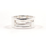 GUCCI Ring Branded Cutout G Sterling Silver 925 US Size 5 Women Accessory