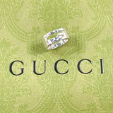 GUCCI Ring Branded Cutout G Sterling Silver 925 US Size 5 Women Accessory