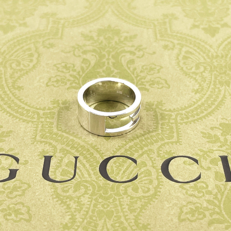 GUCCI Ring Branded Cutout G Silver925 #US 4 3/4 Silver Women Second hand