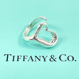 TIFFANY&Co. Ring Open heart Elsa Peretti Sterling Silver #8(JP Size) Silver Women Used