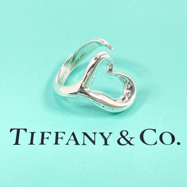 TIFFANY&Co. Ring Open heart Elsa Peretti Sterling Silver #8(JP Size) Silver Women Used