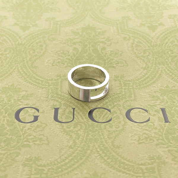 GUCCI Ring Branded Cutout G Silver925 #12(JP Size) Silver Women Used