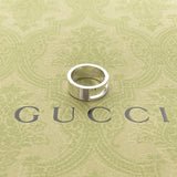 GUCCI Ring Branded Cutout G Sterling Silver 925 US Size 6 Women Accessory