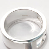 GUCCI Ring Branded Cutout G Sterling Silver 925 US Size 6 Women Accessory