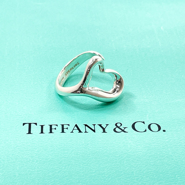 TIFFANY&Co. Ring Open heart Elsa Peretti Silver925 #11(JP Size) Silver Women Used