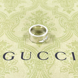 GUCCI Ring Cutout G Sterling Silver 925 US Size 6.25 unisex Accessory