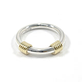 TIFFANY&Co. Ring Bandwidth 2 wire Silver925/K18 yellow gold #6(JP Size) Silver Women Used