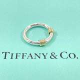 TIFFANY&Co. Ring Bandwidth 2 wire Silver925/K18 yellow gold #6(JP Size) Silver Women Used