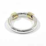 TIFFANY&Co. Ring Bandwidth 2 wire Silver925/K18 yellow gold #6(JP Size) Silver Women Used