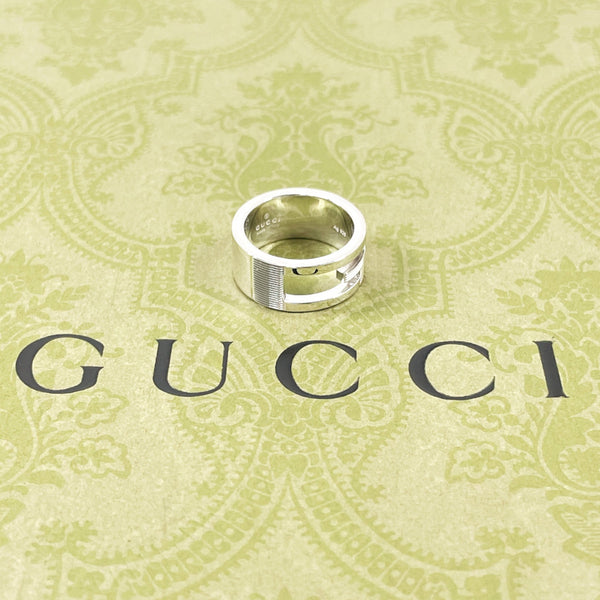 GUCCI Ring Branded Cutout G Silver925 #7.5(JP Size) Silver Women Used