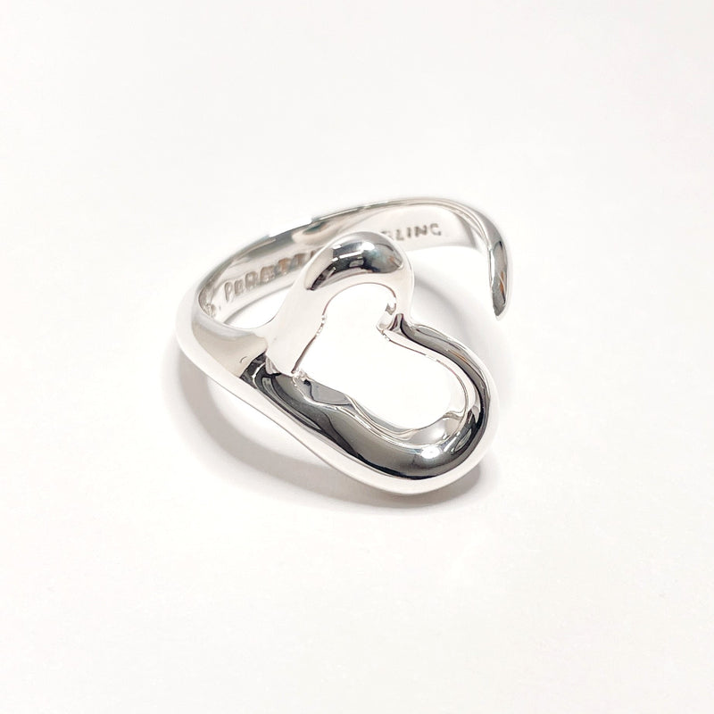 TIFFANY&Co. Ring Open heart Elsa Peretti Sterling Silver #10(JP Size) Silver Women Used