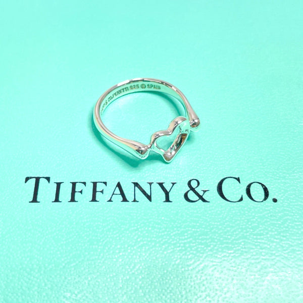 TIFFANY&Co. Ring Open heart Elsa Peretti Silver925 #11.5(JP Size) Silver Women Used