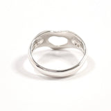 TIFFANY&Co. Ring Open heart Elsa Peretti Sterling Silver #US 4 3/4 Silver Women Second hand