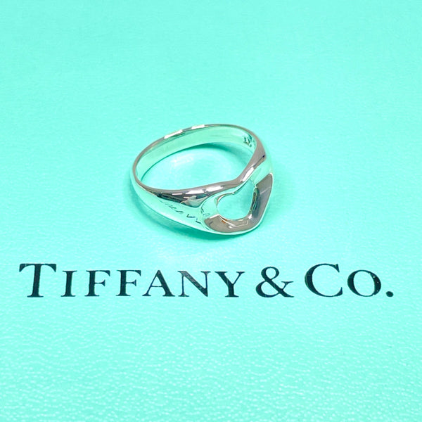 TIFFANY&Co. Ring Open heart Elsa Peretti Sterling Silver #9(JP Size) Silver Women Used